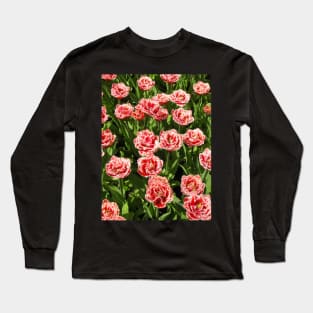 Red Fringed Tulips Long Sleeve T-Shirt